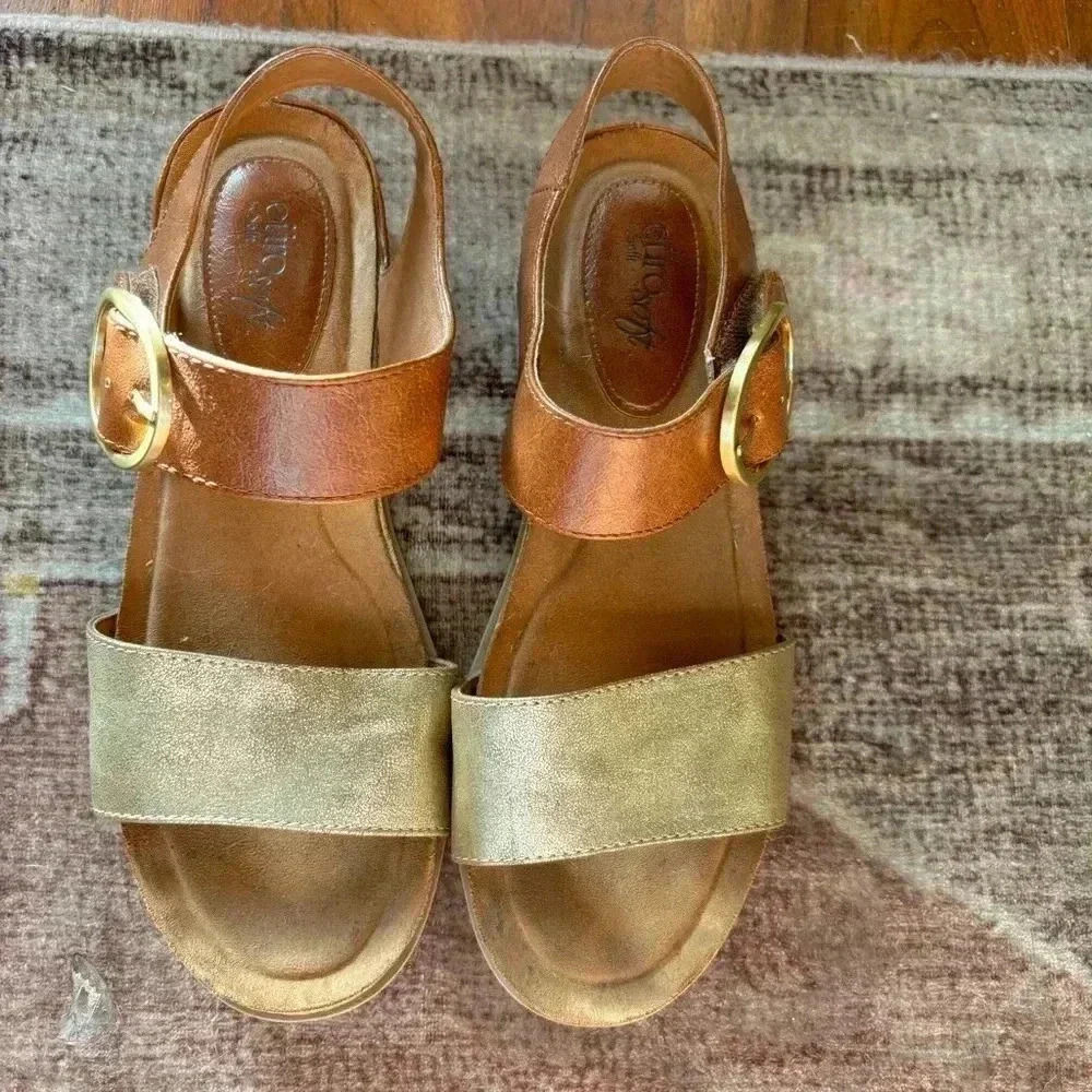 Lasaro Sofft Cognac Leather Sandal